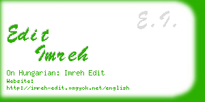 edit imreh business card